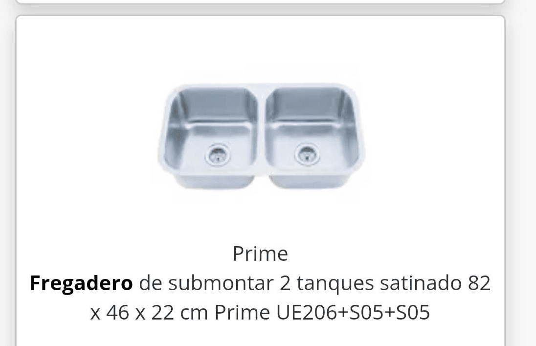 Fregadero de submontar 2 tanques