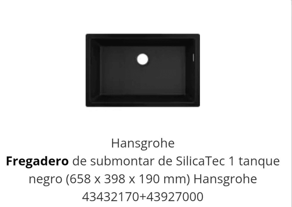 Fregadero de submontar SilicaTec