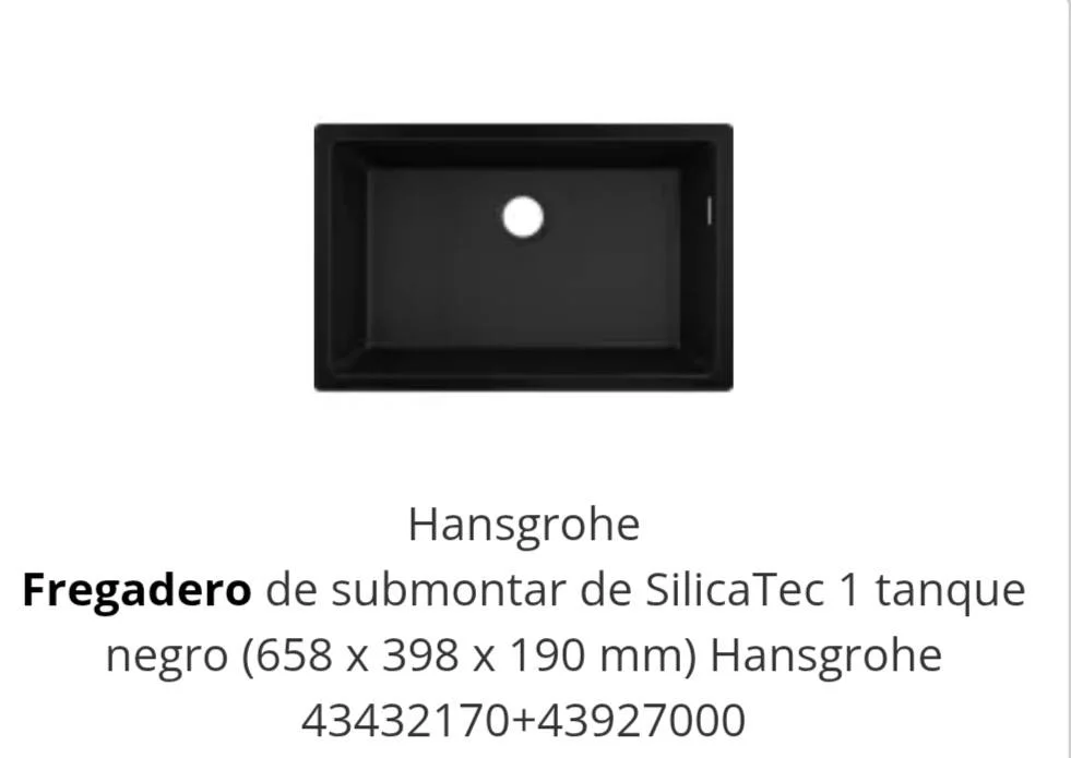 Fregadero de submontar SilicaTec